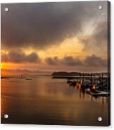 Sunrise On Willapa Bay Acrylic Print