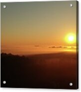 Sunrise With Fog Acrylic Print