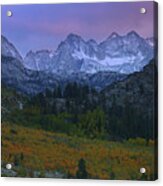 Sunset At Bishop Canyon In The Eastern Sierras During Autumn Acrylic Print