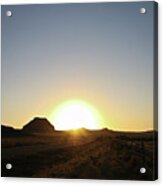 Sunset At Castle Butte Sk Acrylic Print