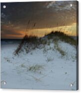 Sunset Behind The Sand Dune Acrylic Print