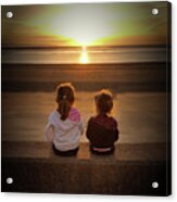 Sunset Sisters Acrylic Print