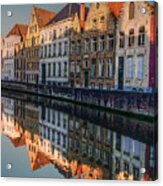 Sunset In Bruges Acrylic Print