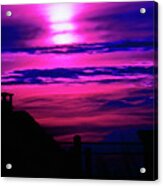 Sunset In Sete, Southern France Acrylic Print