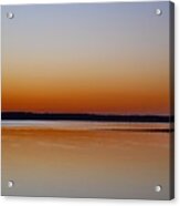 Sunset Lake Texhoma Unsaturated Acrylic Print