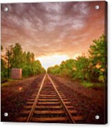 Sunset On The Paducah And Louisville Railway Acrylic Print