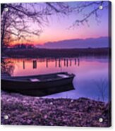 Sunset On The White Lake Acrylic Print