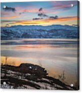 Sunset Over Altafjord Norway Acrylic Print