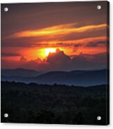 Sunset Over The Catskill Mountains And Rondout Valley Acrylic Print