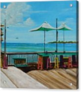 Sunset Pier Tiki Bar - Key West Florida Acrylic Print