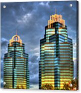 Sunset Royalty King And Queen Concourse Buildings Architectural Art Acrylic Print