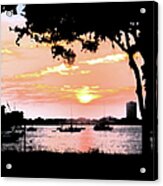 Sunset Silhouette Acrylic Print