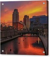 Sunset Skies In Providence Acrylic Print