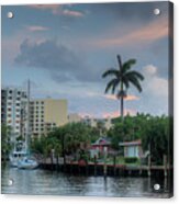 Sunset South Florida Canal Acrylic Print