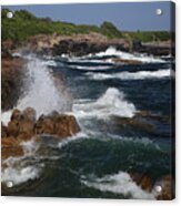 Surf At Biddeford Pool Acrylic Print