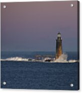 Surf At Ram Island Ledge Acrylic Print