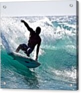 Surfin Is Easy - Kekaha Beach Acrylic Print