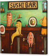 Sushi Bar Darker Tone Image Acrylic Print