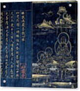Sutra Frontispiece Depicting The Preaching Buddha Acrylic Print