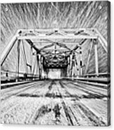 Swing Bridge Blizzard Acrylic Print