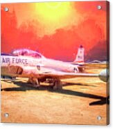 T-33 In The Desert Acrylic Print