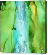 Take The Plunge - Abstract Landscape Acrylic Print by Michelle Wrighton