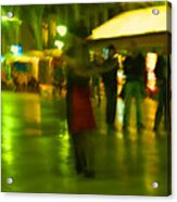 Tango Dance In Rain Acrylic Print