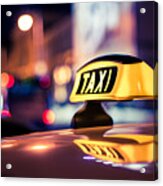 Taxi - Blue Acrylic Print