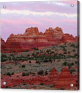 Teepees Sunset - Coyote Buttes Acrylic Print