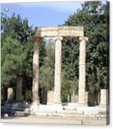 Temple Of Zeus Ancient Ruins In Olympia Greece Acrylic Print