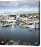 Terceira Port And Angra Do Heroismo Acrylic Print