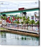 Terminal Island Bridge In San Pedro Acrylic Print