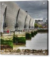 Thames Barrier Hdr Acrylic Print