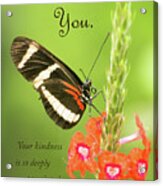 Thank You - Butterfly Acrylic Print