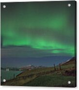 The Aurora Borealis Over Iceland Acrylic Print