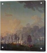 The Battle Of Louisbourg On The 21st July 1781 Acrylic Print