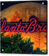 Atlanta Braves Baseball The Big Ball Truist Park Architectural Signage Art Acrylic Print