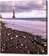 The Black Sand Beach - Iceland - Travel Photography Acrylic Print