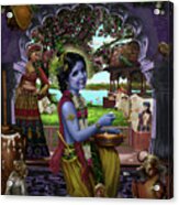 Krishna The Butter Thief - Makhan Chor Acrylic Print