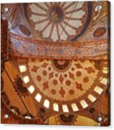 The Ceiling Inside The Blue Mosque In Acrylic Print
