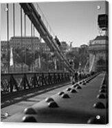 The Chain Bridge, Danube Budapest Acrylic Print