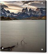 The Cuernos And Lake Pehoe #2 - Patagonia Acrylic Print