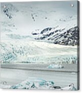 The Fjallajokull Glacier And Ice Lagoon. Acrylic Print