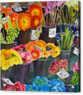 The Flower Market Acrylic Print