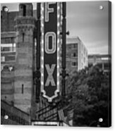 Atlanta Ga The Fox Theater 8 Architectural Coca Cola Signage Art Acrylic Print