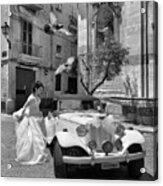 The Runway Bride.taranto. Italy.bw Acrylic Print