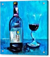 The Gold Star Wine Painting Acrylic Print