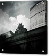 The Great Grand Central Clock - Mercury And Metlife Building Acrylic Print