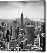 New York City Skyline Bw Acrylic Print