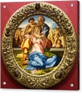 The Holy Family - Doni Tondo - Michelangelo Acrylic Print